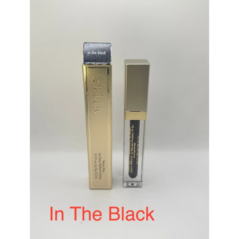 Stila In The Black High Shine Shimmer Lip Gloss Lacquer NEW